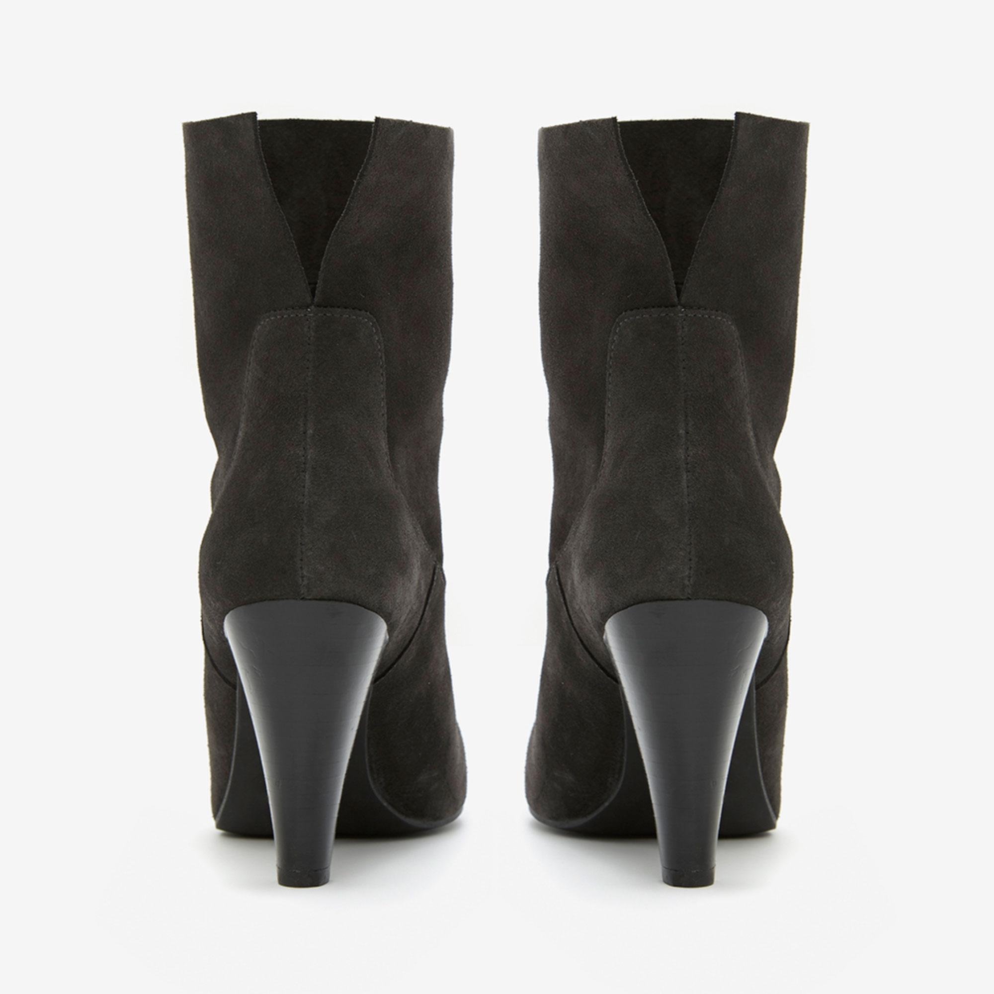 Ezra Grey Suede Ankle Boots